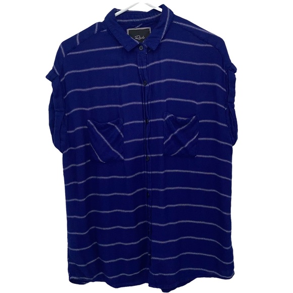 Rails Short Sleeve Button Down Top Size Medium - Picture 1 of 8